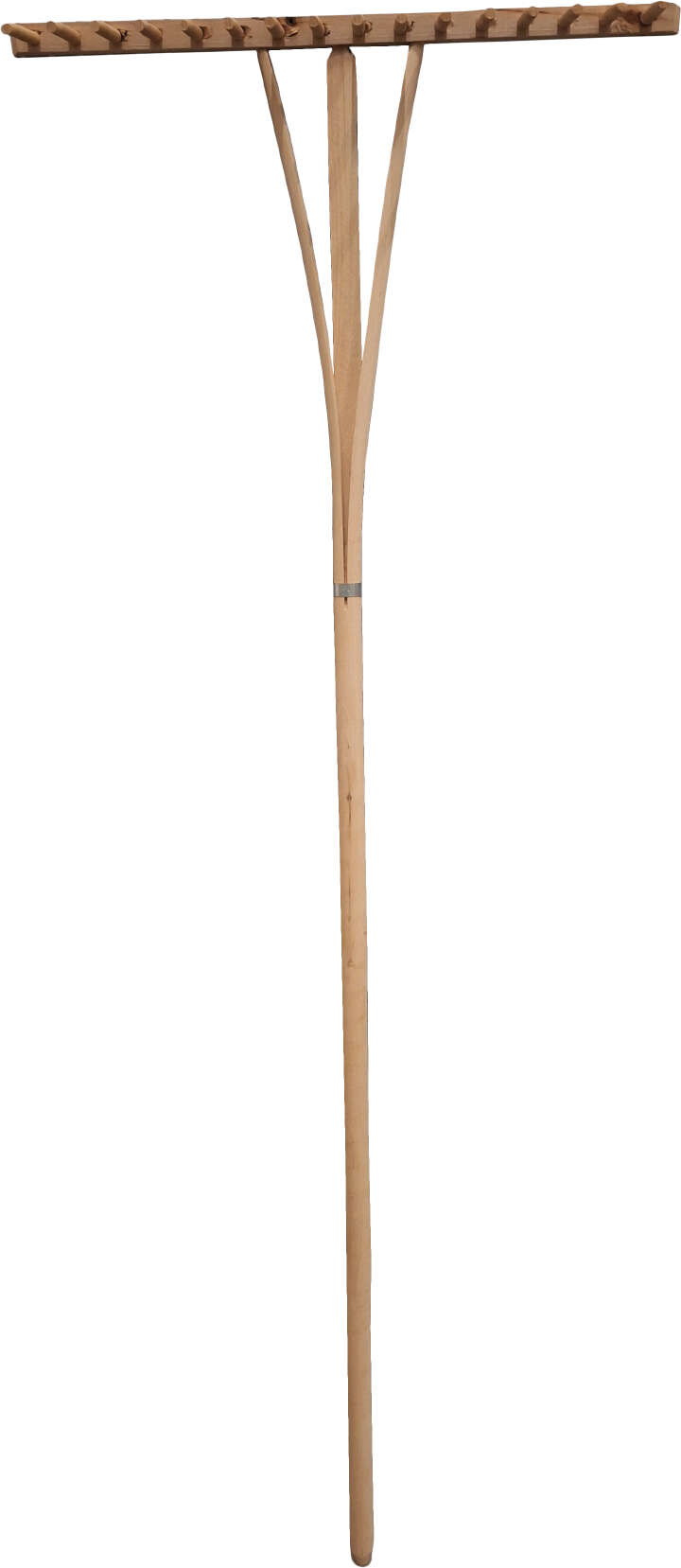 Holz-Heurechen mit Stiel 24/1400 gespreizt 3-fach